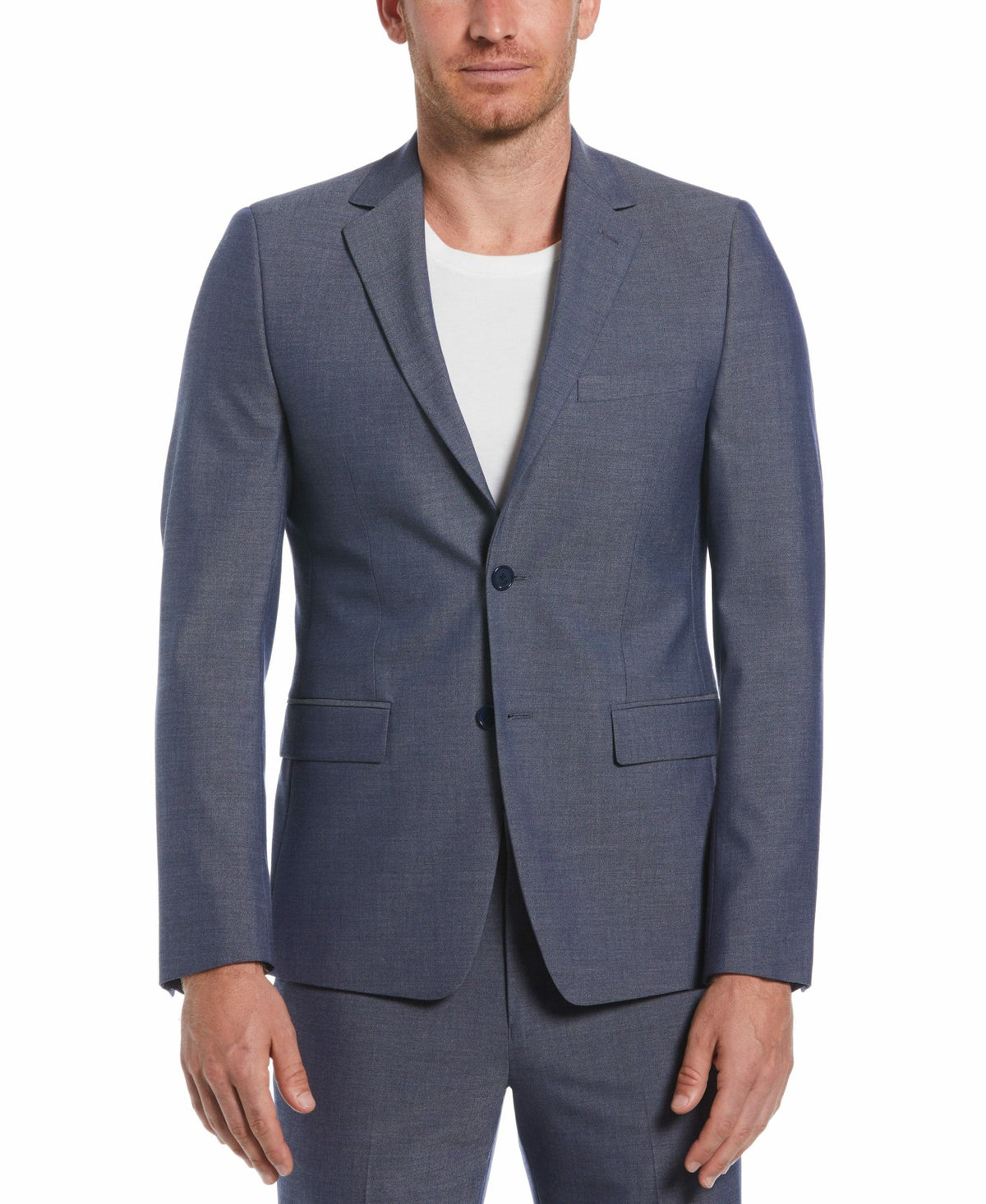 Perry Ellis Skinny Fit Notch Lapel Iridescent Suit Jacket