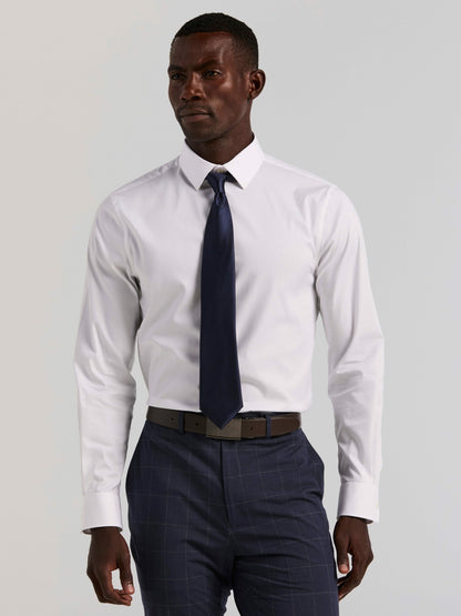 Perry Ellis Cotton Blend Slim Fit Dress Shirt