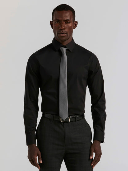Perry Ellis Cotton Blend Slim Fit Dress Shirt