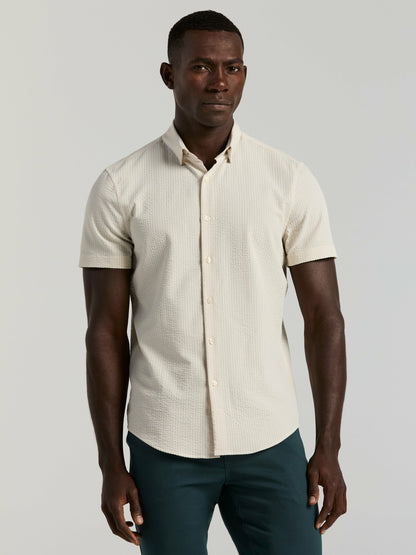Perry Ellis Stretch Seersucker Slim Fit Shirt