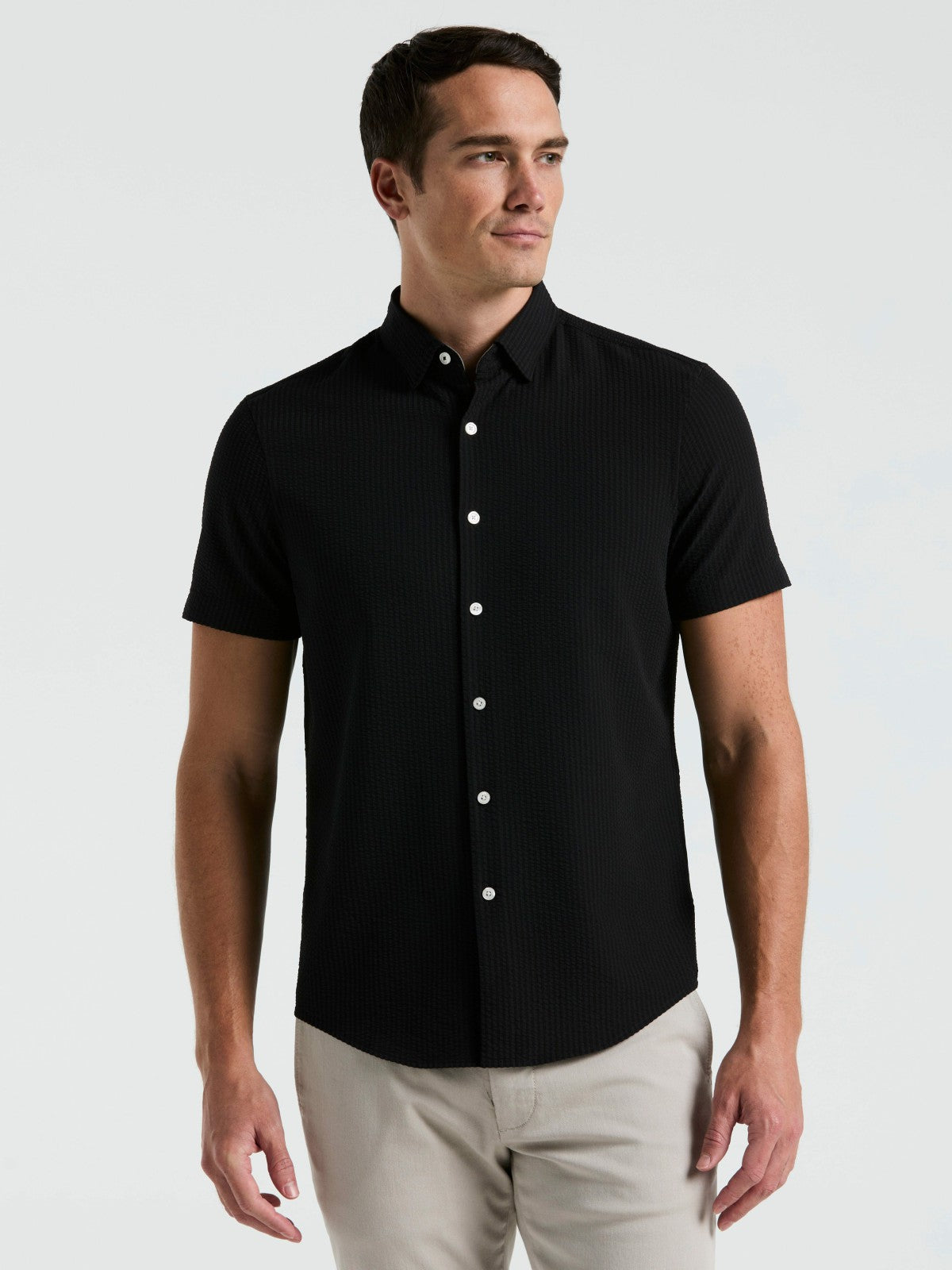 Perry Ellis Stretch Seersucker Slim Fit Shirt