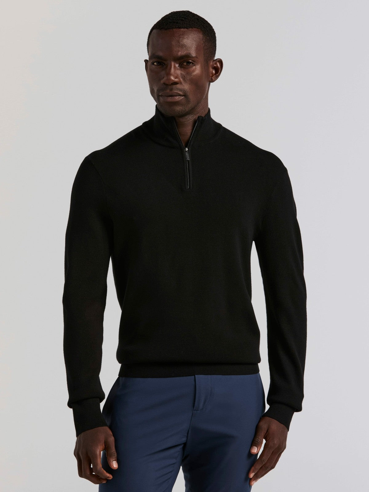 Perry Ellis Tech Knit Quarter Zip Sweater