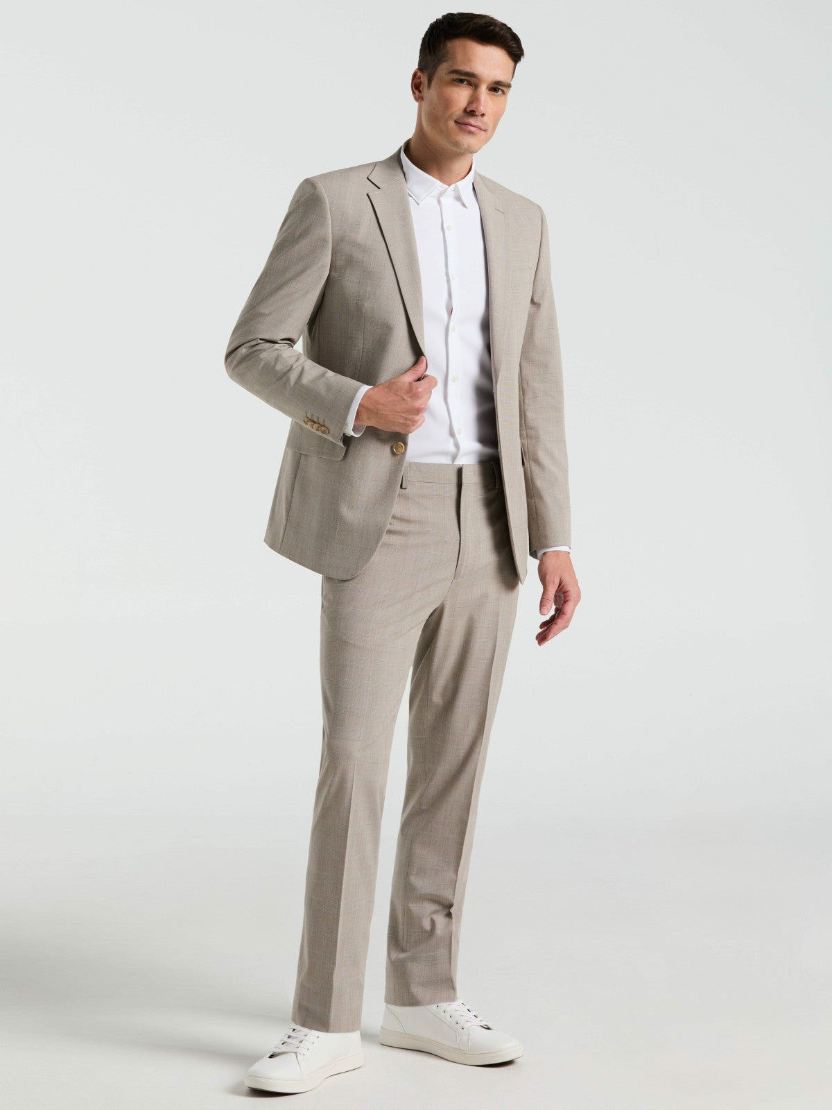 Perry Ellis Slim Fit Plaid Print Suit Pant