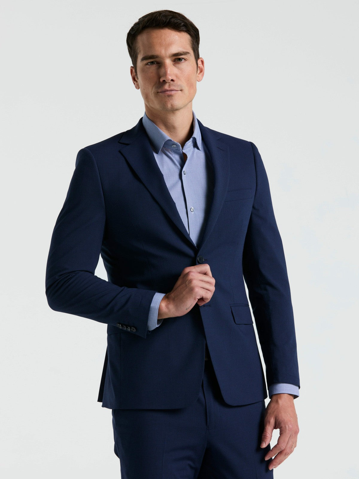 Perry Ellis Skinny Fit Mini Houndstooth Suit Jacket