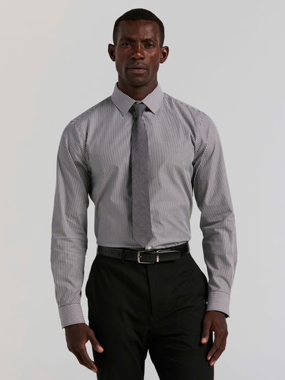Perry Ellis Slim Fit Bengal Stripe Cotton Dress Shirt