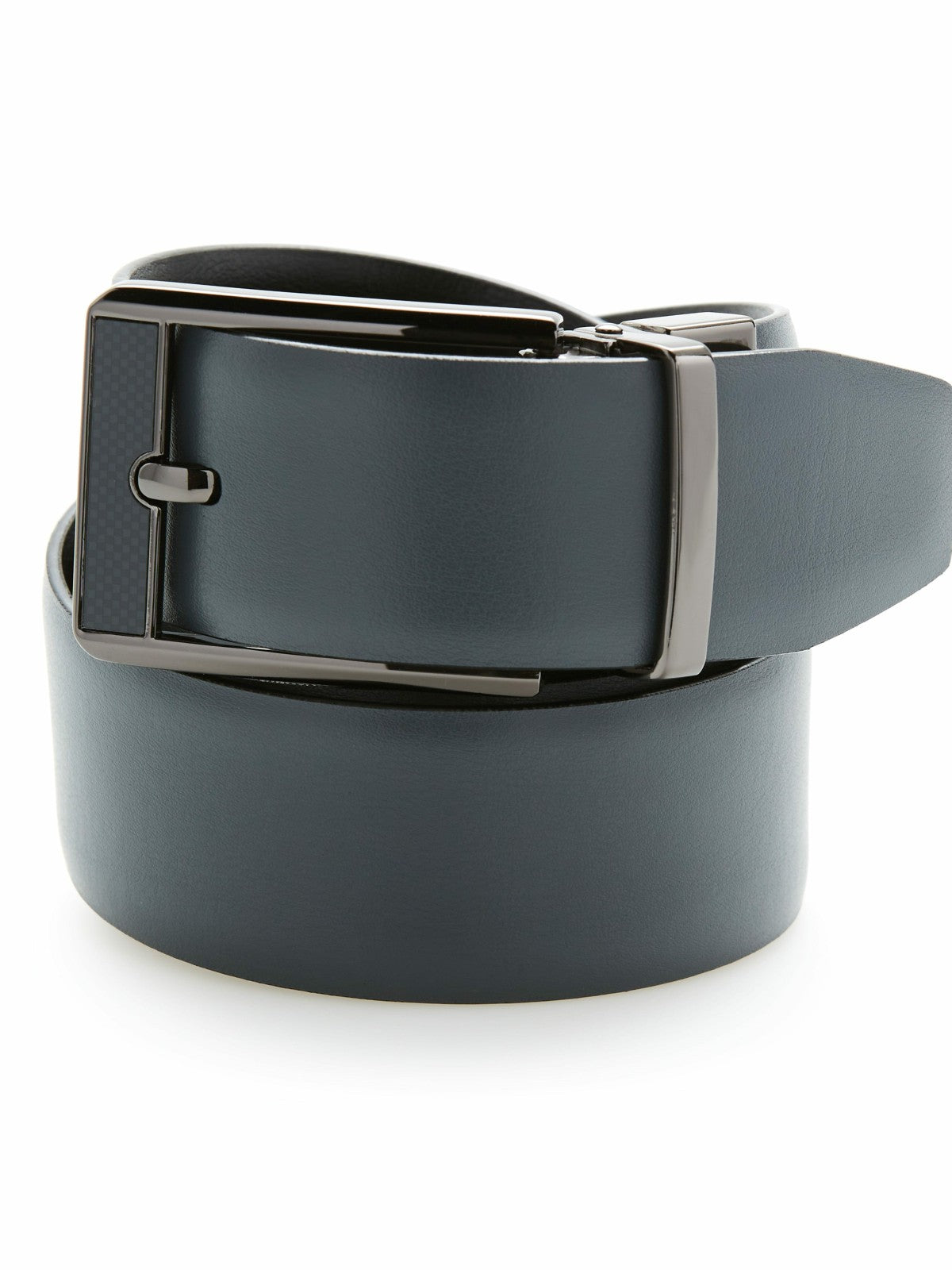 Perry Ellis Carbon Leather Reversible Belt