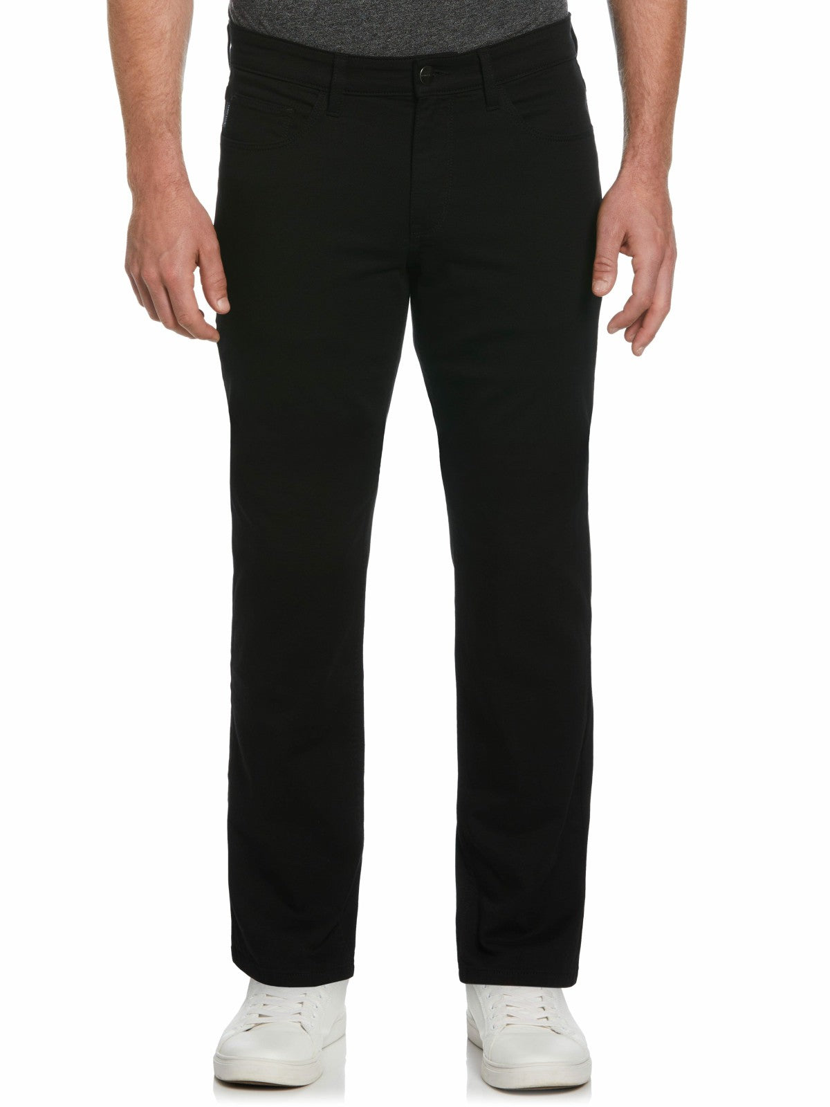 Perry Ellis Slim Fit Dyed Solid Twill Five Pocket Pant