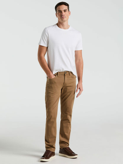 Perry Ellis Slim Fit Dyed Solid Twill Five Pocket Pant