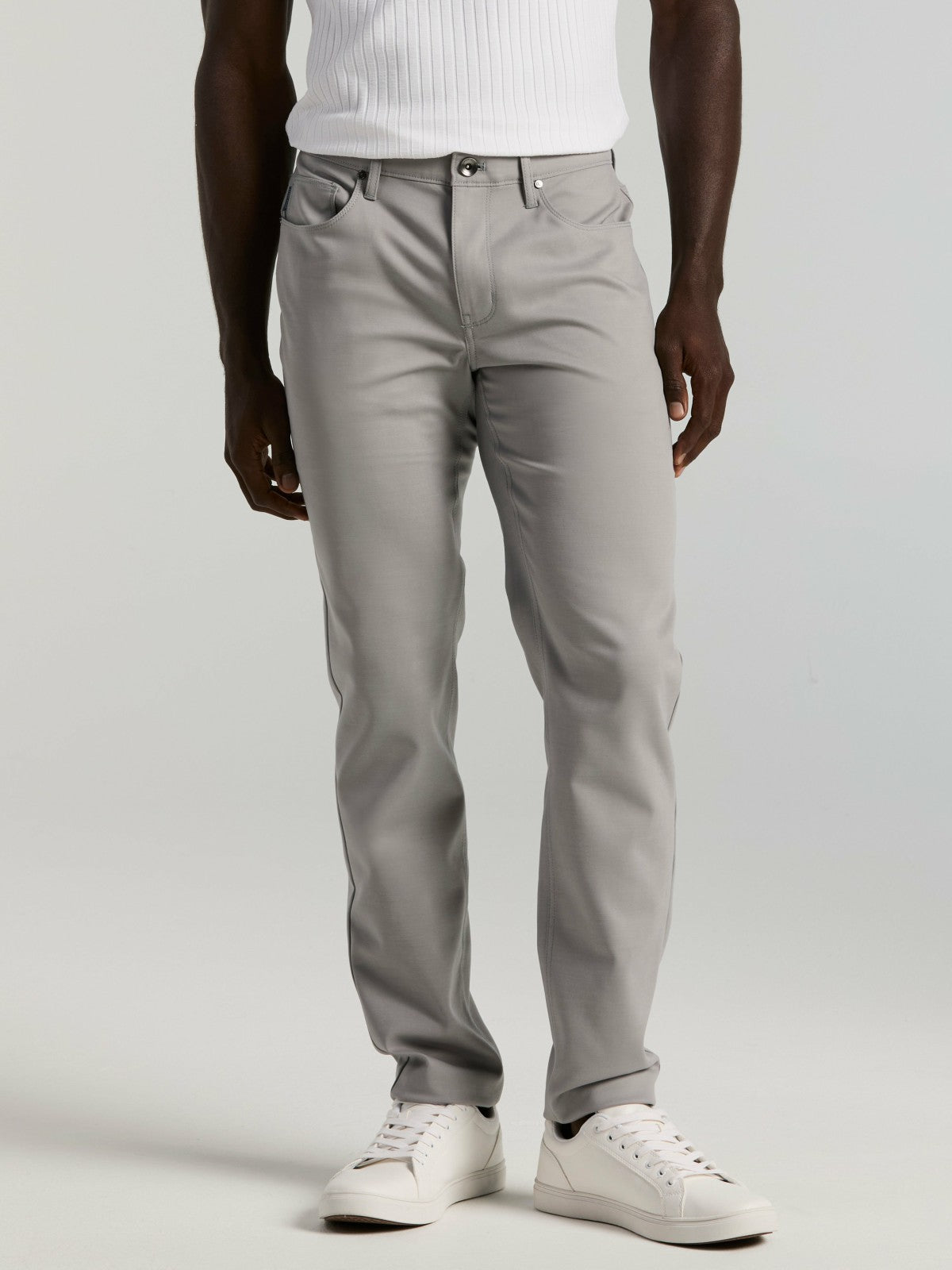 Perry Ellis Slim Fit Double Cloth 5-Pocket Pants