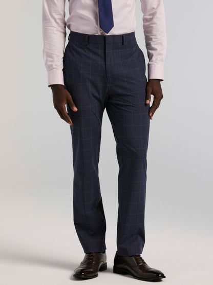 Perry Ellis Slim Fit Windowpane Suit Pant