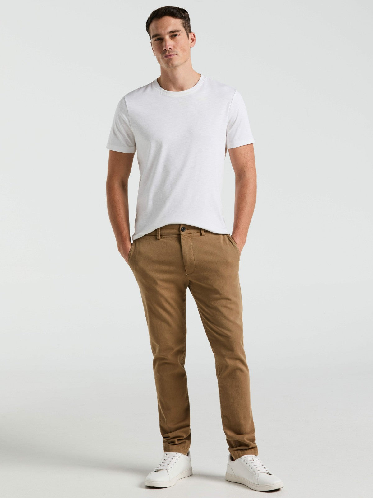 Perry Ellis Slim Fit Dyed Solid Twill Chino Pant