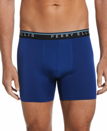 Perry Ellis 4 Pack Assorted Microfiber Boxer Brief
