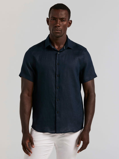 Perry Ellis Solid Linen Shirt