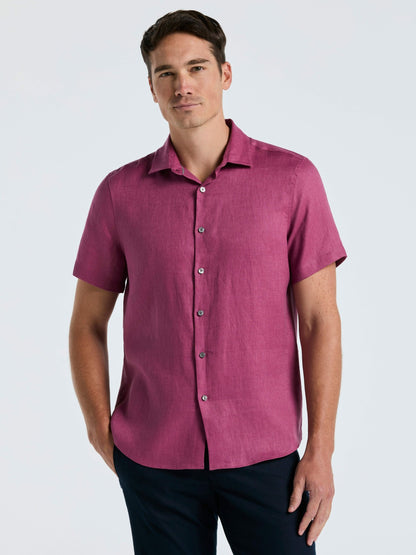 Perry Ellis Solid Linen Shirt