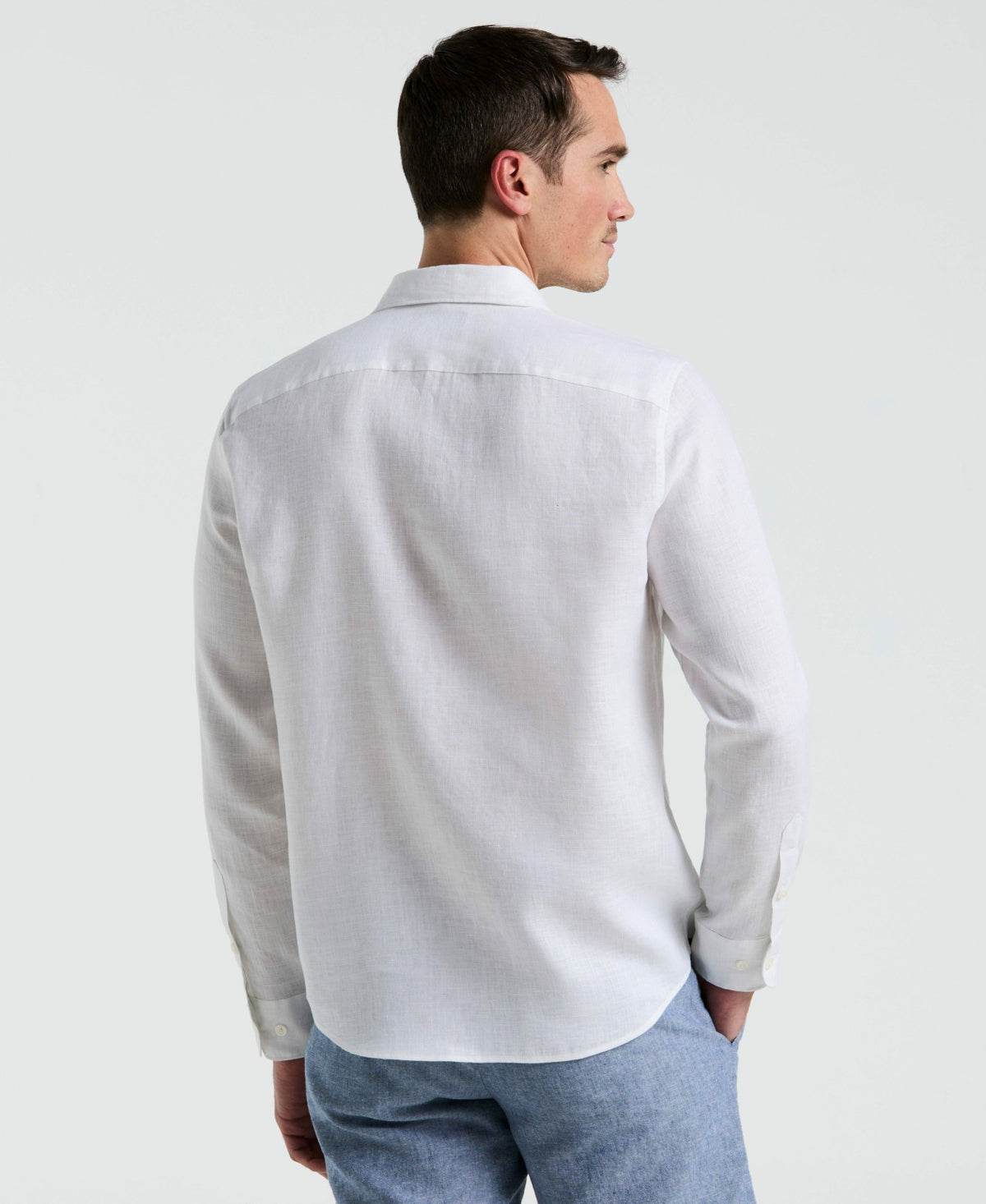 Perry Ellis Solid Linen Shirt