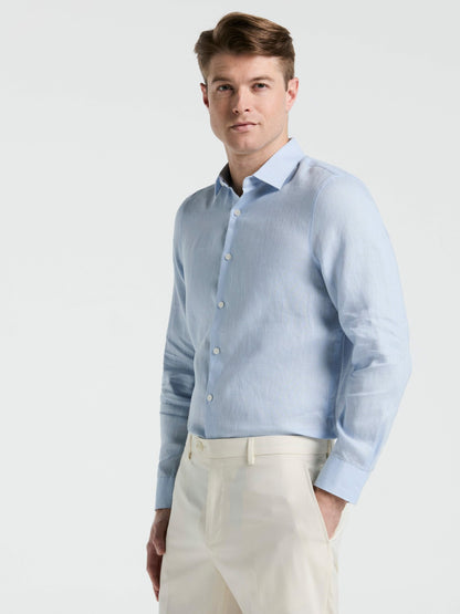 Perry Ellis Solid Linen Shirt