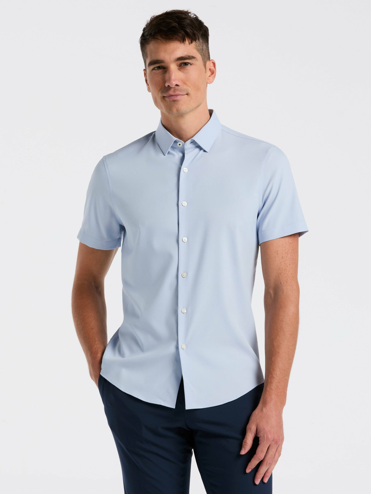 Perry Ellis Slim Fit Total Stretch Solid Shirt