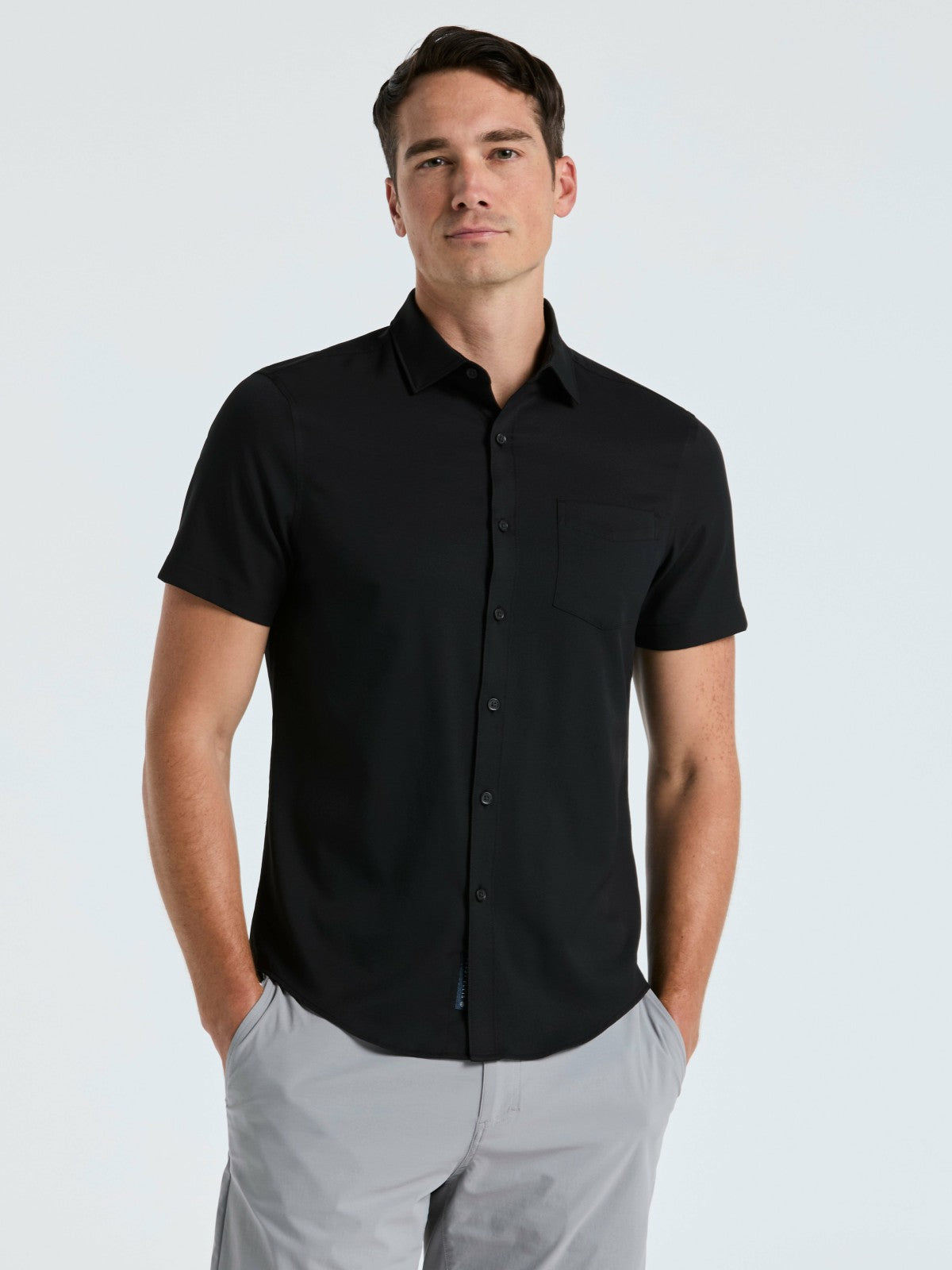 Perry Ellis Total Stretch Slim Fit Solid Shirt