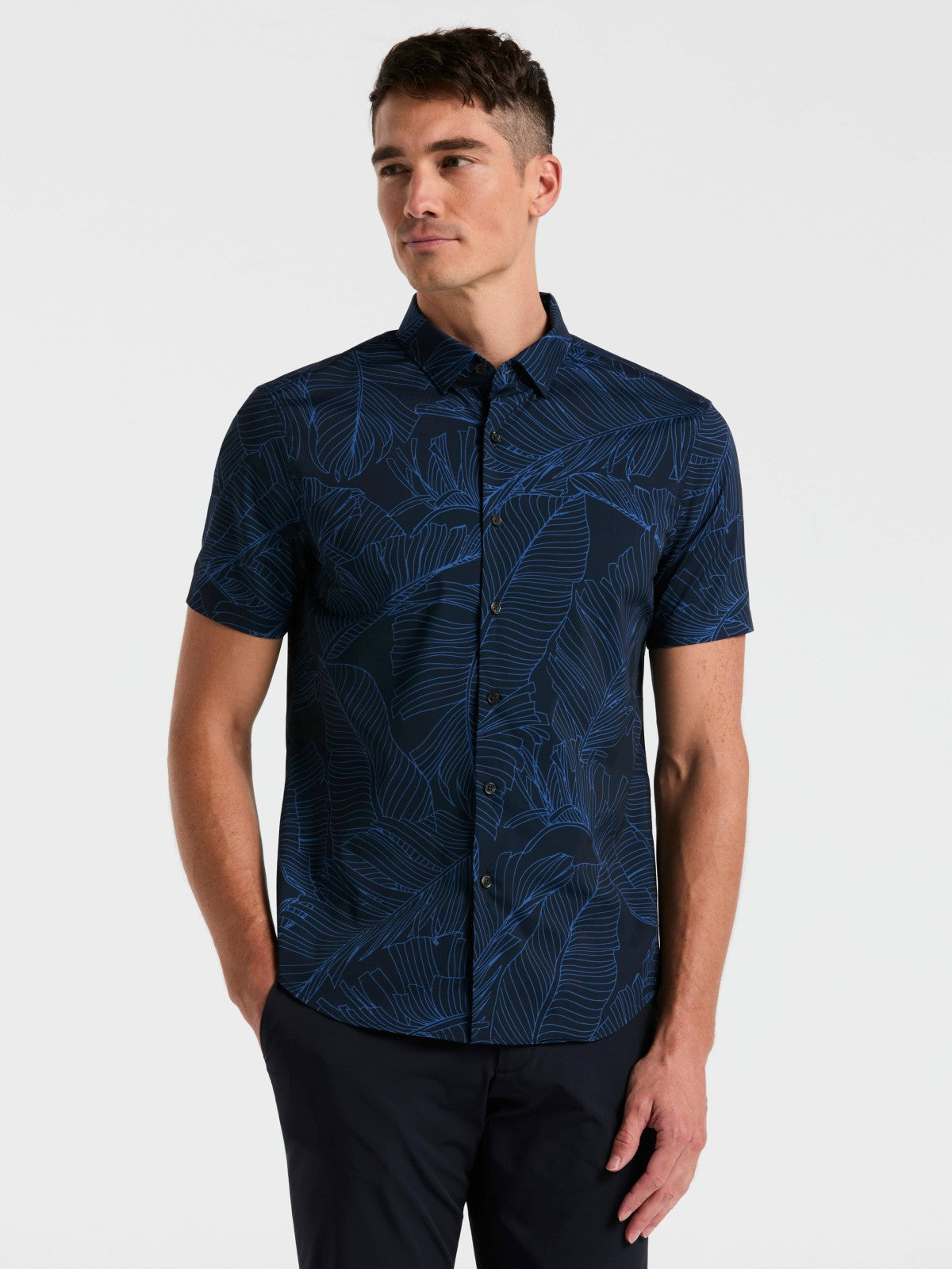 Perry Ellis Slim Fit Botanical Print Shirt