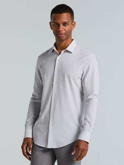 Perry Ellis Slim Fit Total Stretch Diamond Geo Print Shirt
