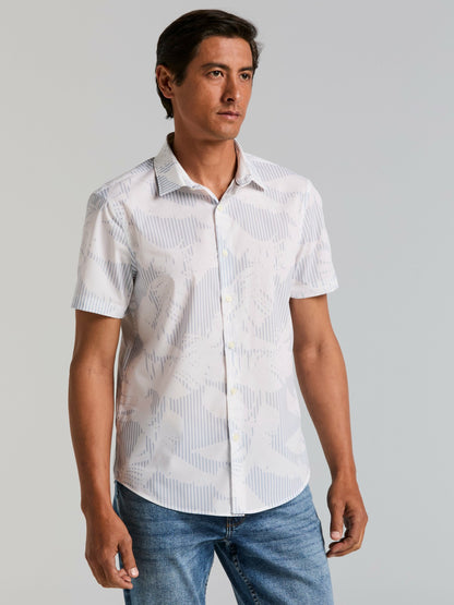 Perry Ellis Slim Fit Feather Print Shirt