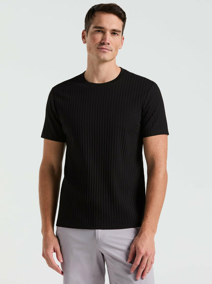 Perry Ellis Ribbed Crew Neck Tee