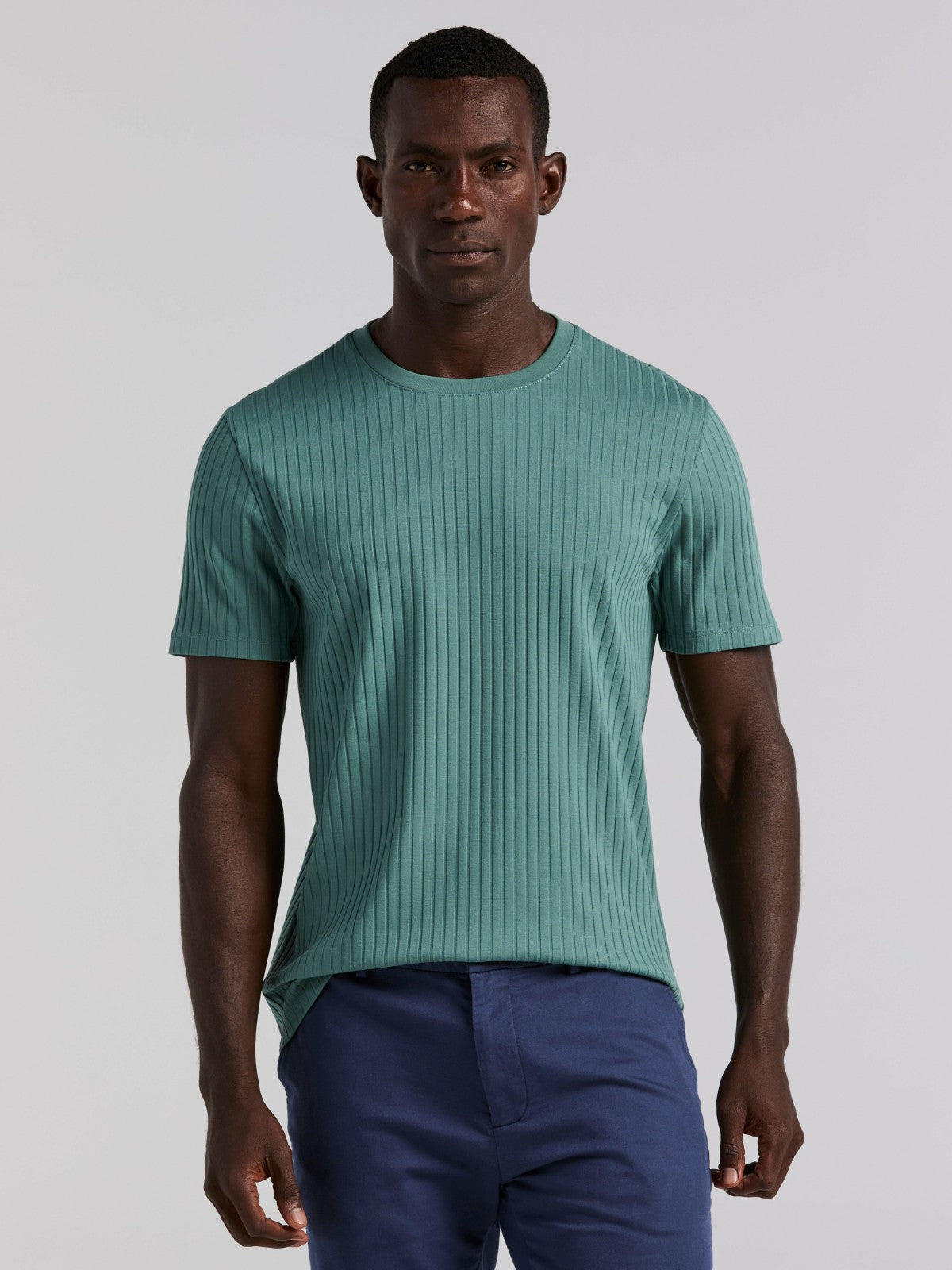 Perry Ellis Ribbed Crew Neck Tee