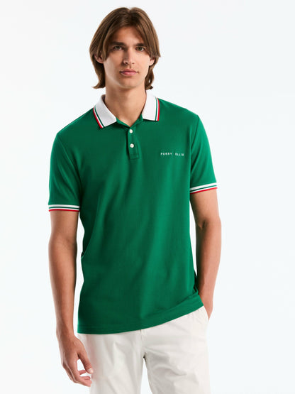 Perry Ellis Men's Mexico Cotton Pique Polo Shirt