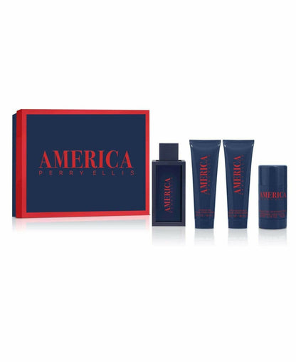 Perry Ellis Perry Ellis America Eau de Toilette 4-Piece Men's Gift Set