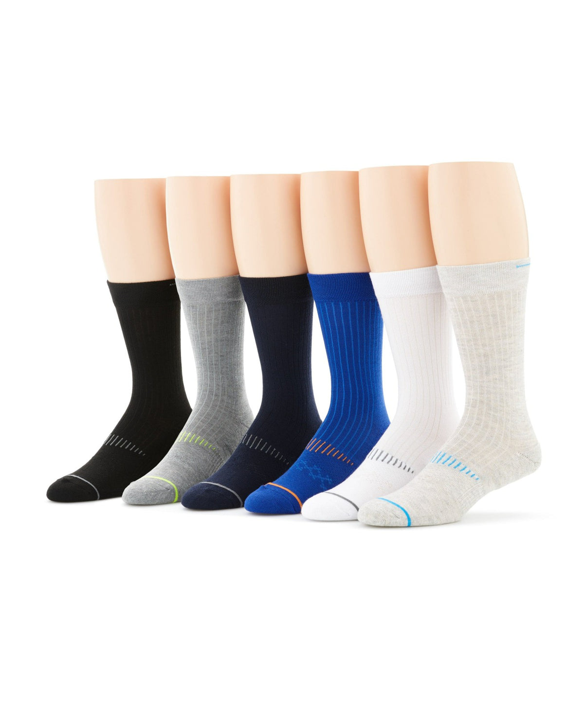 Perry Ellis 6 Pack Performance Crew Socks