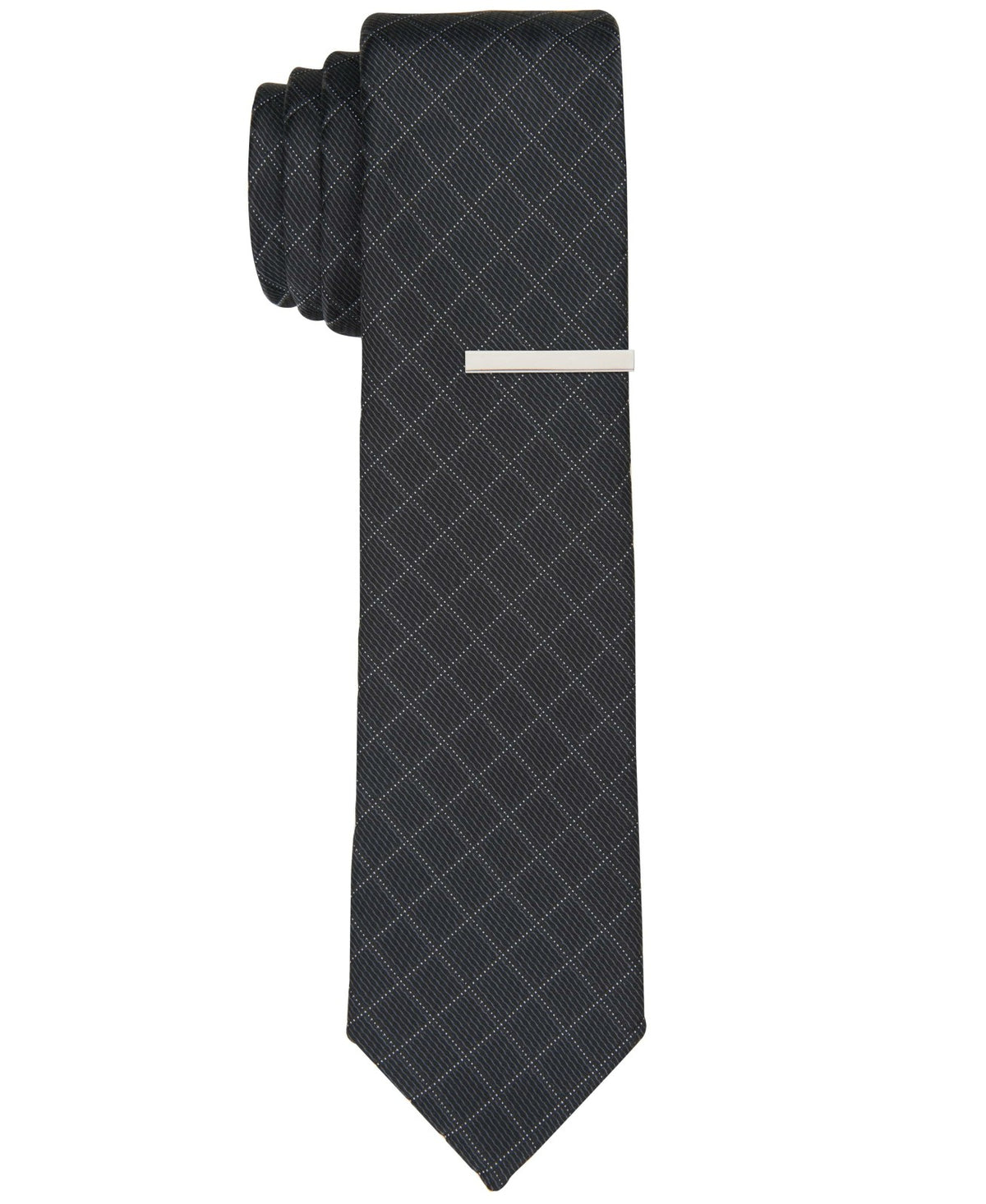 Perry Ellis Babbaro Grid Black Tie