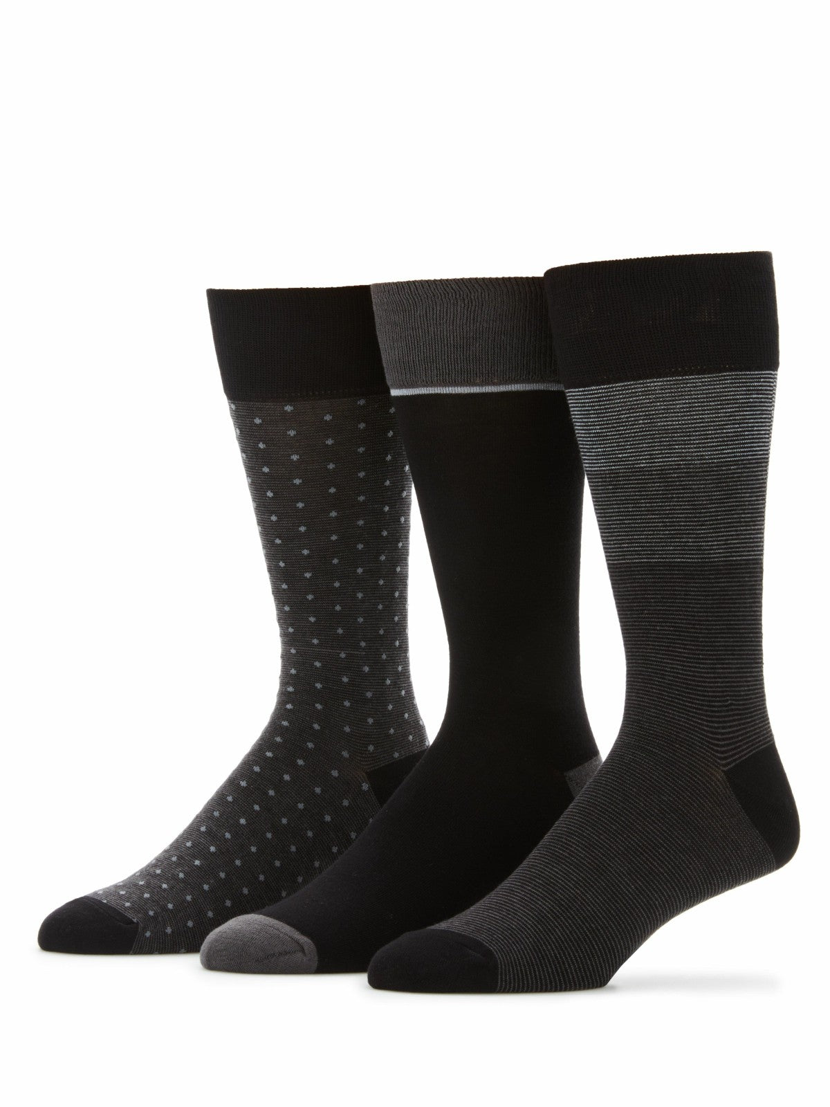 Perry Ellis 3- Pack Soft Luxury Stripe Color Block Socks