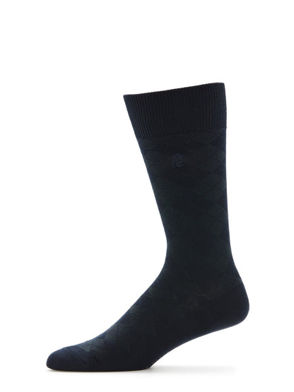 Perry Ellis Diamond Stitch Logo Socks