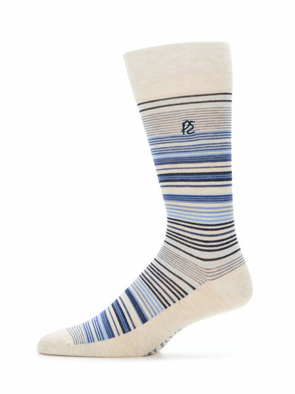 Perry Ellis Bamboo Viscose Variegated Stripe Socks